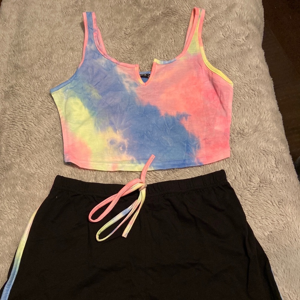Tye dye short set.